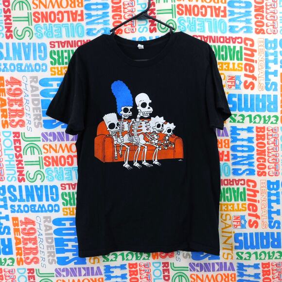 The Simpsons Treehouse Of Horror Couch Skeletons T Shirt Size M - Picture 1 of 4
